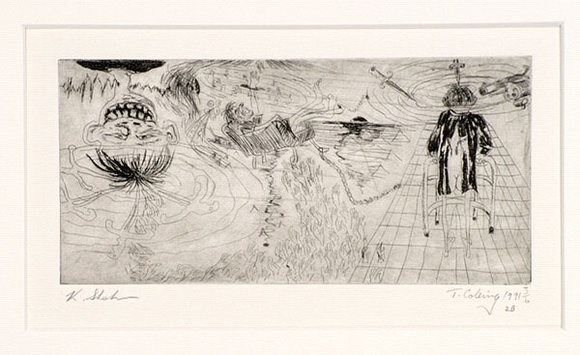 Artist: b'COLEING, Tony' | Title: b'The Hospital Years.' | Date: 1991 | Technique: b'etching and aquatint, printed in black ink, from one plate' Artist: b'COLEING, Tony' | Title: b'The Hospital Years.' | Date: 1991 | Technique: b'etching and aquatint, printed in black ink, from one plate'