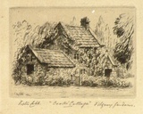 Artist: Cobb, Victor. | Title: Cook's Cottage, Fitzroy Gardens. | Date: 1943 | Technique: etching, printed in black ink, from one plate