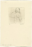 Artist: WALKER, Murray | Title: Back view of model | Date: 1962 | Technique: drypoint, printed in black ink, from one plate