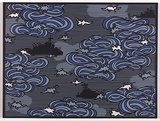 Title: (schooner on horizon 96.83.19). | Date: 1930s | Technique: linocut, printed in colour, from one block