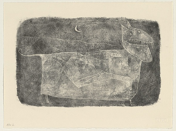 Artist: b'Leunig, Michael.' | Title: b'Inside every beast there is a man' | Date: 1991 | Technique: b'lithograph, printed in black ink, from one stone' Artist: b'Leunig, Michael.' | Title: b'Inside every beast there is a man' | Date: 1991 | Technique: b'lithograph, printed in black ink, from one stone'