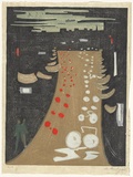 Artist: Armstrong, Ian. | Title: (Freeway). | Date: 1969 | Technique: linocut, printed in colour, from seven blocks