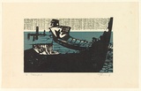 Artist: EWINS, Rod | Title: Graveyard. | Date: 1967 | Technique: woodcut