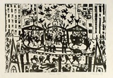 Artist: Allen, Joyce. | Title: King's Cross. | Date: 1969 | Technique: linocut, printed in black ink, from one block