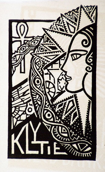 Artist: b'Waller, Christian.' | Title: b'Bookplate: Klytie' | Date: c.1932 | Technique: b'linocut, printed in black ink, from one block' Artist: b'Waller, Christian.' | Title: b'Bookplate: Klytie' | Date: c.1932 | Technique: b'linocut, printed in black ink, from one block'