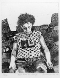 Artist: b'Wilson, Charles.' | Title: b'View from the lounge' | Date: 1980 | Technique: b'etching and roulette, printed in black ink, from one plate'