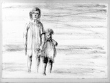 Artist: Drysdale, Russell. | Title: Two children | Date: 1964-65 | Technique: lithograph, printed in black ink, from one plate