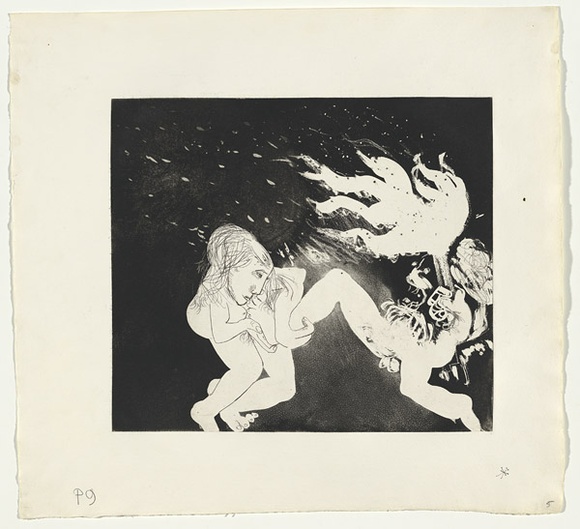 Artist: b'BOYD, Arthur' | Title: bWomen's chorus. | Date: (1970) | Technique: b'etching and aquatint, printed in black ink, from one plate' | Copyright: b'Reproduced with permission of Bundanon Trust' Artist: b'BOYD, Arthur' | Title: bWomen's chorus. | Date: (1970) | Technique: b'etching and aquatint, printed in black ink, from one plate' | Copyright: b'Reproduced with permission of Bundanon Trust'
