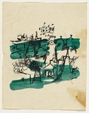 Artist: b'Nolan, Sidney.' | Title: b'(Buildings)' | Technique: b'screenprint'