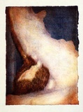 Artist: Boccalatte, Suzanne. | Title: Belly III. | Date: 1995 | Technique: drypoint, printed with monotype colour