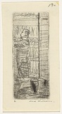 Artist: WILLIAMS, Fred | Title: Barman | Date: 1955-56 | Technique: etching, aquatint, engraving and drypoint, printed in black ink, from one zinc plate | Copyright: © Fred Williams Estate