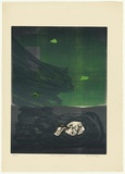 Artist: b'King, Grahame.' | Title: b'Green submerged' | Date: 1975 | Technique: b'lithograph, printed in colour, from three stones [or plates]'