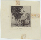 Artist: LEASON, Percy | Title: The butcher. | Date: c.1915 | Technique: etching and drypoint, printed in black ink with plate-tone, from one plate | Copyright: Permission granted in memory of Percy Leason
