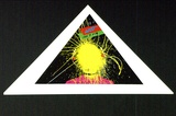 Artist: Done, Ken. | Title: Triangular advertising stickers for the FM radio station 2JJJ. [One of four]. | Date: 1982 | Copyright: © Graeme Davey