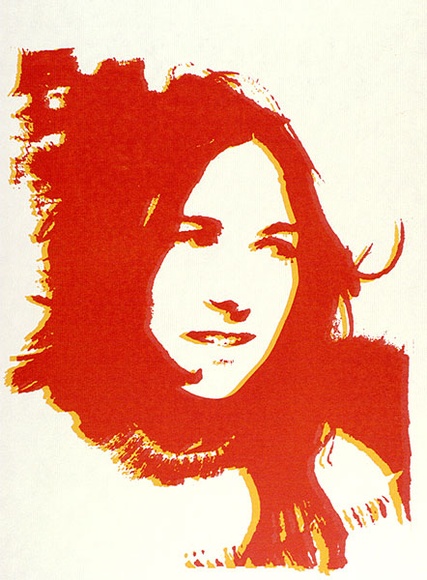 Artist: b'Tilley, Lorna.' | Title: b(Poster of woman's face) | Technique: b'screenprint, printed in colour, from multiple stencils' Artist: b'Tilley, Lorna.' | Title: b(Poster of woman's face) | Technique: b'screenprint, printed in colour, from multiple stencils'