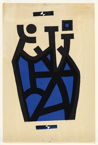 Artist: b'Stein, Guenter.' | Title: b'Blue city' | Date: 1955 | Technique: b'linocut, printed in colour, from two blocks' | Copyright: b'\xc2\xa9 Bill Stevens (name changed by deed poll in 1958)' Artist: b'Stein, Guenter.' | Title: b'Blue city' | Date: 1955 | Technique: b'linocut, printed in colour, from two blocks' | Copyright: b'\xc2\xa9 Bill Stevens (name changed by deed poll in 1958)'