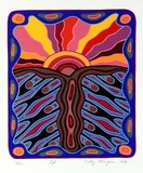 Artist: b'Morgan, Sally.' | Title: b'Life' | Date: 1989 | Technique: b'screenprint, printed in colour, from multiple stencils'
