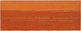 Artist: MADDOCK, Bea | Title: Terra Spiritus...with a darker shade of pale | Date: 1993-98 | Technique: stencil print, printed in hand-ground Launceston ochre from multiple hand-cut mylar stencils; letterpress text blind printed; hand-drawn script