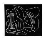 Artist: b'LEACH-JONES, Alun' | Title: b'Cypress and acacia' | Date: 1986 | Technique: b'linocut, printed in black ink, from one block' | Copyright: b'Courtesy of the artist'