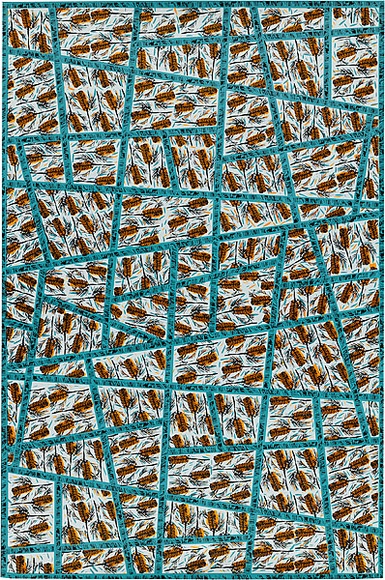 Artist: b'Alder, Alison.' | Title: b'Wrapping paper: Banksia' | Date: 1986 | Technique: b'screenprint, printed in colour, from three stencils'