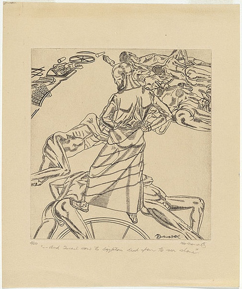 Artist: b'Coventry, Frederick.' | Title: b'...and Israel saw the Egyptians dead upon the sea shore.' | Date: 1929-30 | Technique: b'engraving, printed in black ink, from one copper plate' Artist: b'Coventry, Frederick.' | Title: b'...and Israel saw the Egyptians dead upon the sea shore.' | Date: 1929-30 | Technique: b'engraving, printed in black ink, from one copper plate'