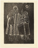 Artist: HANRAHAN, Barbara | Title: Family | Date: c.1960 | Technique: lithograph, printed in black ink, from one stone