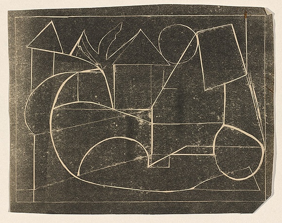 Title: b'The red bridge' | Date: c. 1955 | Technique: b'screenprint, printed in black ink, from one stencil'