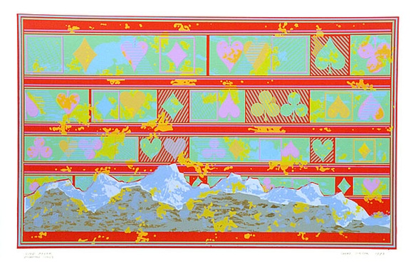 Artist: b'Wilson, Geoffrey.' | Title: b'Gold Fever' | Date: 1972 | Technique: b'screenprint, printed in colour, from nine stencils' Artist: b'Wilson, Geoffrey.' | Title: b'Gold Fever' | Date: 1972 | Technique: b'screenprint, printed in colour, from nine stencils'