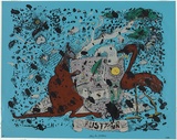 Artist: Littler, Frank | Title: Zipping flies (Australia). | Date: (1974) | Technique: screenprint, printed in colour, from multiple stencils