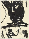 Artist: PARR, Mike | Title: not titled. | Date: 1995 | Technique: lithograph, printed in black ink, from one stone