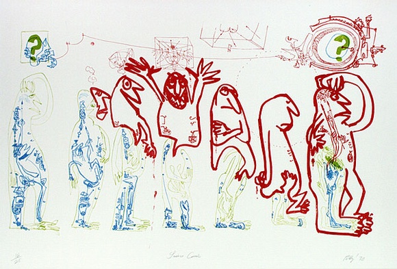Artist: b'Petty, Bruce.' | Title: b'Science comic' | Date: 1970 | Technique: b'lithograph, printed in colour, from multiple plates' Artist: b'Petty, Bruce.' | Title: b'Science comic' | Date: 1970 | Technique: b'lithograph, printed in colour, from multiple plates'