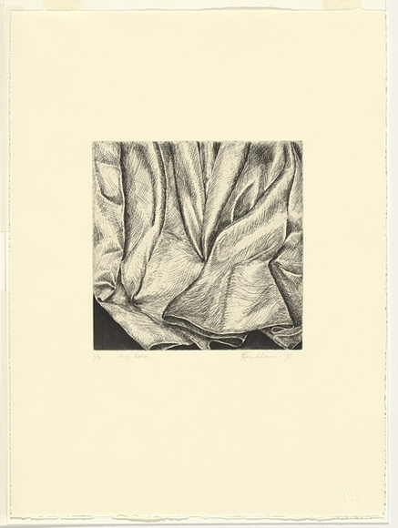 Artist: b'Headlam, Kristin.' | Title: b'My dress.' | Date: 1998 | Technique: b'etching and aquatint, printed in black ink, from one plate' | Copyright: b'\xc2\xa9 Kristin Headlam, Licensed by VISCOPY, Australia' Artist: b'Headlam, Kristin.' | Title: b'My dress.' | Date: 1998 | Technique: b'etching and aquatint, printed in black ink, from one plate' | Copyright: b'\xc2\xa9 Kristin Headlam, Licensed by VISCOPY, Australia'