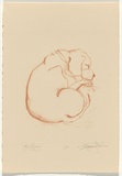Artist: Tritton-Young, Maxienne. | Title: Amy sleeping | Date: 1987 | Technique: lithograph, printed in brown ink, from one stone