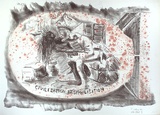Artist: COLEING, Tony | Title: not titled [civilization et syphilisation] | Date: 1984 | Technique: lithograph, printed in colour, from two stones