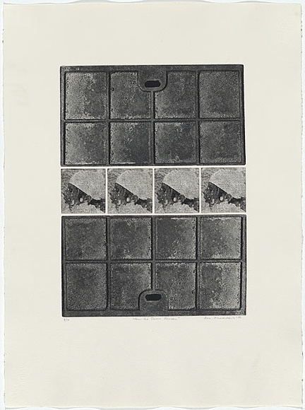Artist: b'MADDOCK, Bea' | Title: b'Four the same reason' | Date: 1976 | Technique: b'photo-etching, printed in black ink, from one plate' Artist: b'MADDOCK, Bea' | Title: b'Four the same reason' | Date: 1976 | Technique: b'photo-etching, printed in black ink, from one plate'