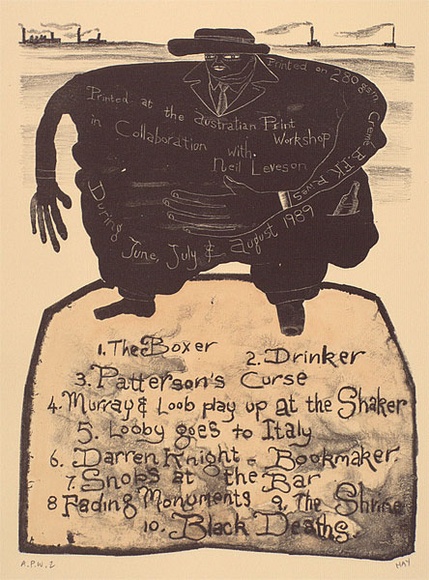 Artist: b'Hay, Bill.' | Title: b'Frontispiece' | Date: 1989, June - August | Technique: b'lithograph, printed in black ink, from one stone'