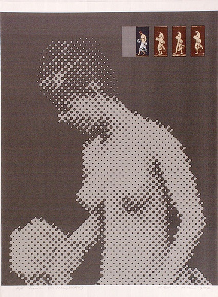 Artist: b'Rose, David.' | Title: b'Figure VIII (Muybridge)' | Date: 1972 | Technique: b'screenprint, printed in colour, from multiple stencils' Artist: b'Rose, David.' | Title: b'Figure VIII (Muybridge)' | Date: 1972 | Technique: b'screenprint, printed in colour, from multiple stencils'