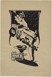 Artist: LINDSAY, Norman | Title: Oblation [rejected title page] | Date: 1902 | Technique: woodcut, printed in black ink, from one block