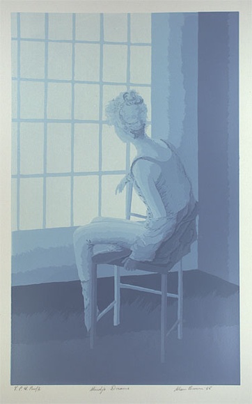 Artist: b'Brown, Alison.' | Title: bMindy's dream | Date: 1985 | Technique: b'screenprint, printed in blue ink, from 14 screens' Artist: b'Brown, Alison.' | Title: bMindy's dream | Date: 1985 | Technique: b'screenprint, printed in blue ink, from 14 screens'