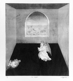 Artist: b'Moynihan, Danny.' | Title: b'Two angels' | Date: 1970 | Technique: b'etching and aquatint, printed in black ink, from one plate'