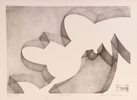 Artist: RICHARDSON, Berris | Title: Form III | Date: 1975 | Technique: lithograph, printed in brown ink, from one plate