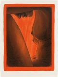 Artist: b'Rose, David.' | Title: b'Woman (Japan red)' | Date: 1996 | Technique: b'screenprint, printed in red and black ink, from two screens'