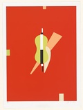 Artist: Jacks, Robert. | Title: Guitar Red I | Date: 2001 | Technique: screenprint, printed in colour, from multiple stencils