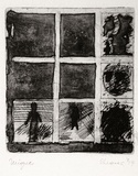 Artist: b'Shearer, Mitzi.' | Title: b'See through a window darkly' | Date: 1979 | Technique: b'etching and aquatint, printed in black ink, from one plate'