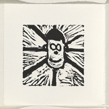 Title: I am [page 10] | Date: 2000 | Technique: linocut, printed in black ink, from one block