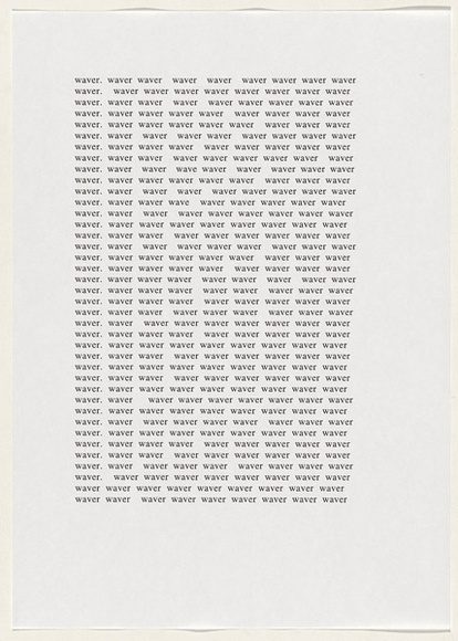 Artist: b'SELENITSCH, Alex' | Title: b'not titled [waver].' | Date: 1998 | Technique: b'laserprints/photocopy, printed in black ink'