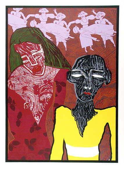 Artist: b'HANRAHAN, Barbara' | Title: b'Mystic' | Date: 1982 | Technique: b'screenprint, printed in colour, from 11 stencils' Artist: b'HANRAHAN, Barbara' | Title: b'Mystic' | Date: 1982 | Technique: b'screenprint, printed in colour, from 11 stencils'
