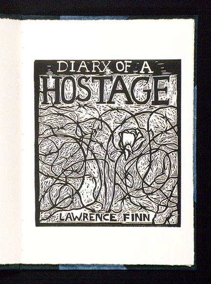 Artist: b'Finn, Lawrence.' | Title: b'Diary of a hostage.' | Date: 1989 | Technique: b'linocut'