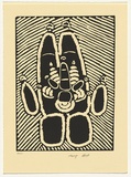 Artist: STREET, Mervyn | Title: Animal tracks | Date: 1994, October-November | Technique: linocut, printed in black ink, from one block