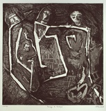 Artist: Edwards, Annette. | Title: Homage to handspan | Date: 1985 | Technique: etching and aquatint, printed in black ink, from one plate